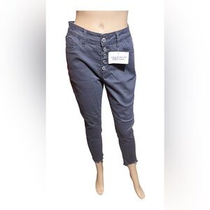 Women’s Gray Ankle-Length Designer Jeans